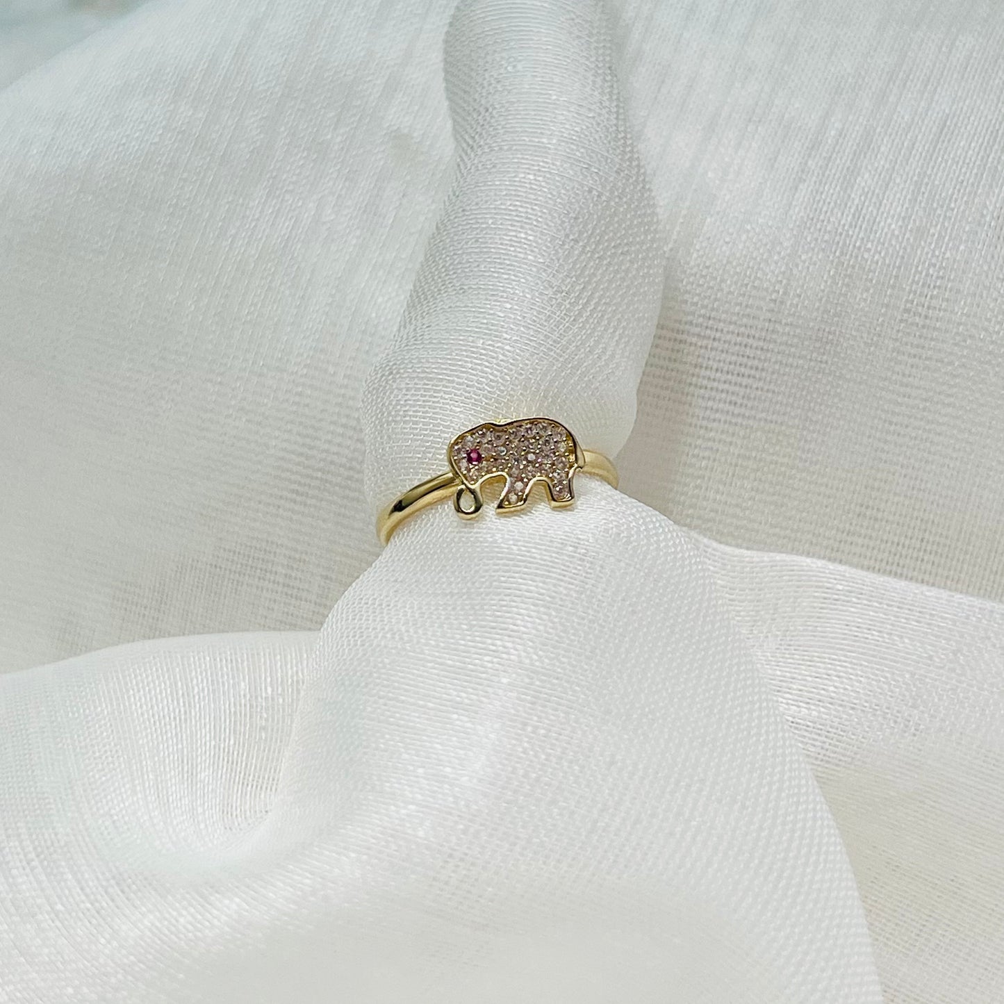 Gold Elephant Ring